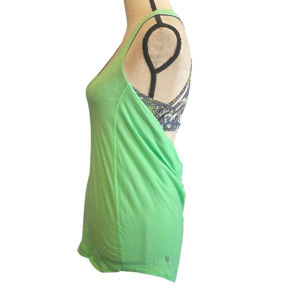 Lululemon Wild Tank Pistachio green Floral Sport White Multi Workout Athletic 4 - Picture 10 of 14